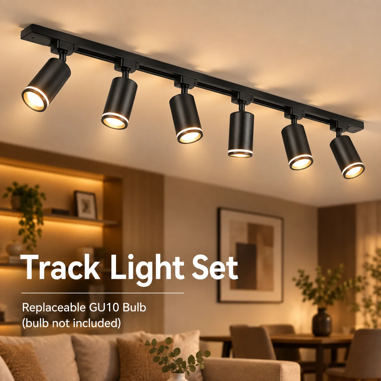 Set completo di luci a LED su binario, sostituiscono le lampadine GU10, lampada da soffitto per cucina, camera da letto, soggiorno, negozio, faretto decorativo 220V