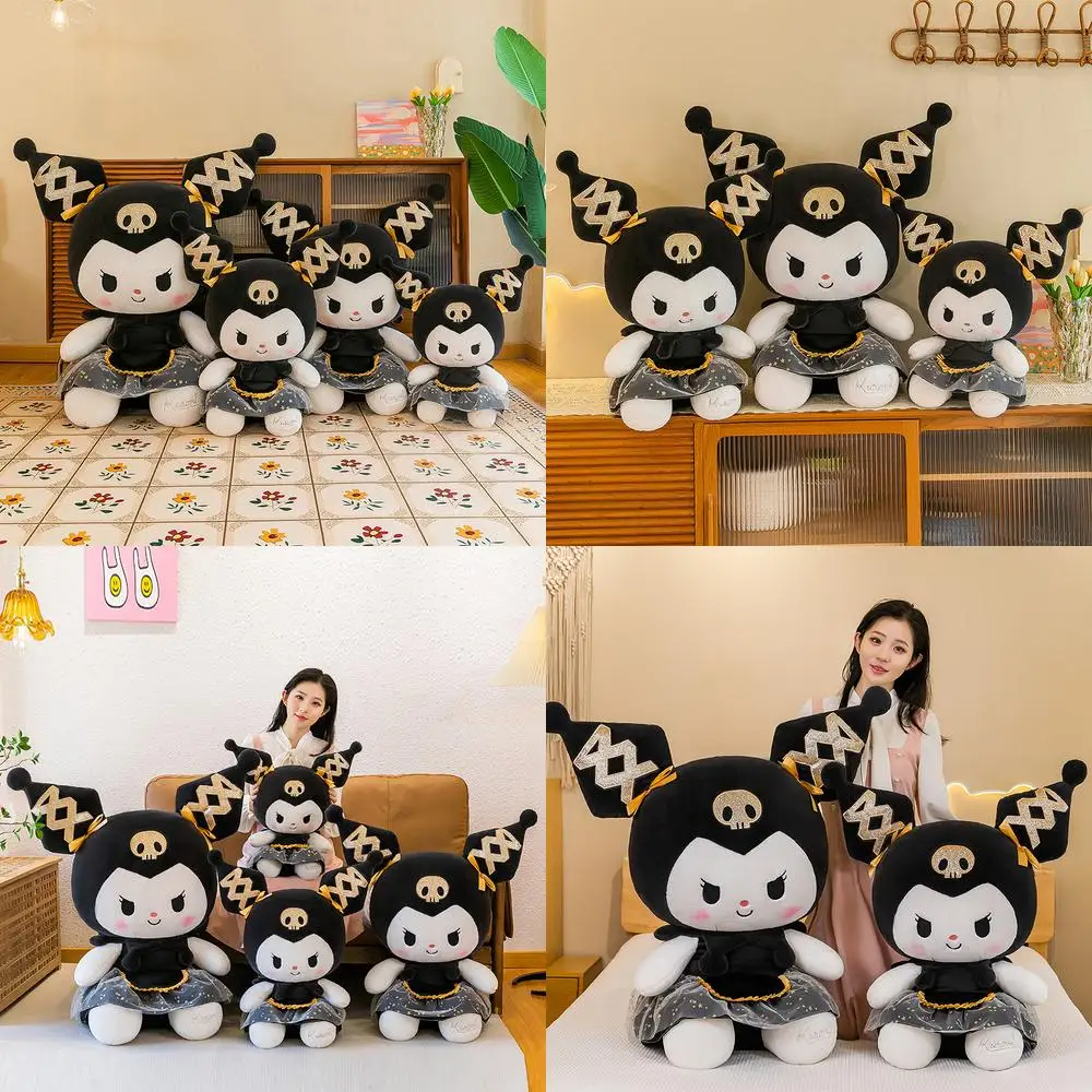 

Kawaii Kuromi плюшевая игрушка Sanrio Kuromi плюшевая кукла наполненная кукла милое мягкое животное для детей подарок на день рождения сладкий подарок на день Святого Валентина