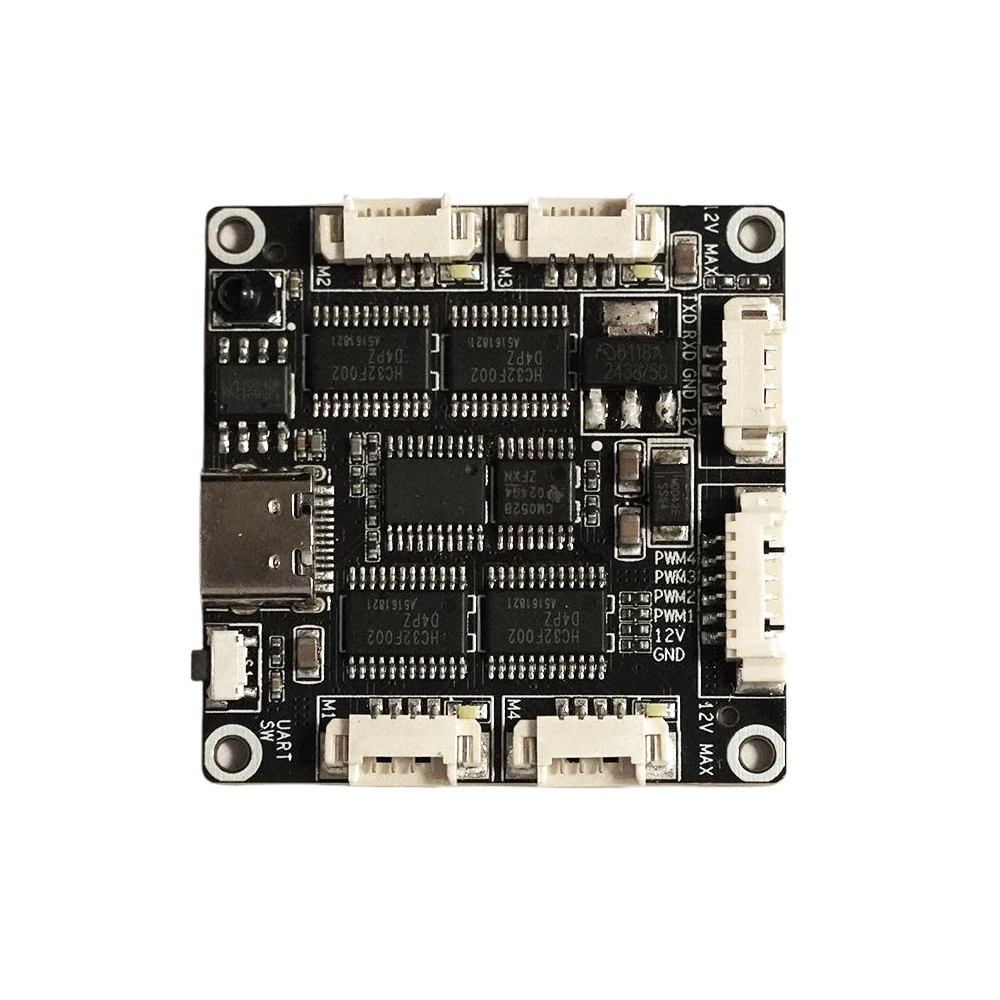 1PC Four-channel Lens Stepper Motor Driver Module Stepper Motor Driver Electronic Speed Controller DC12V/Type-C Power Supply