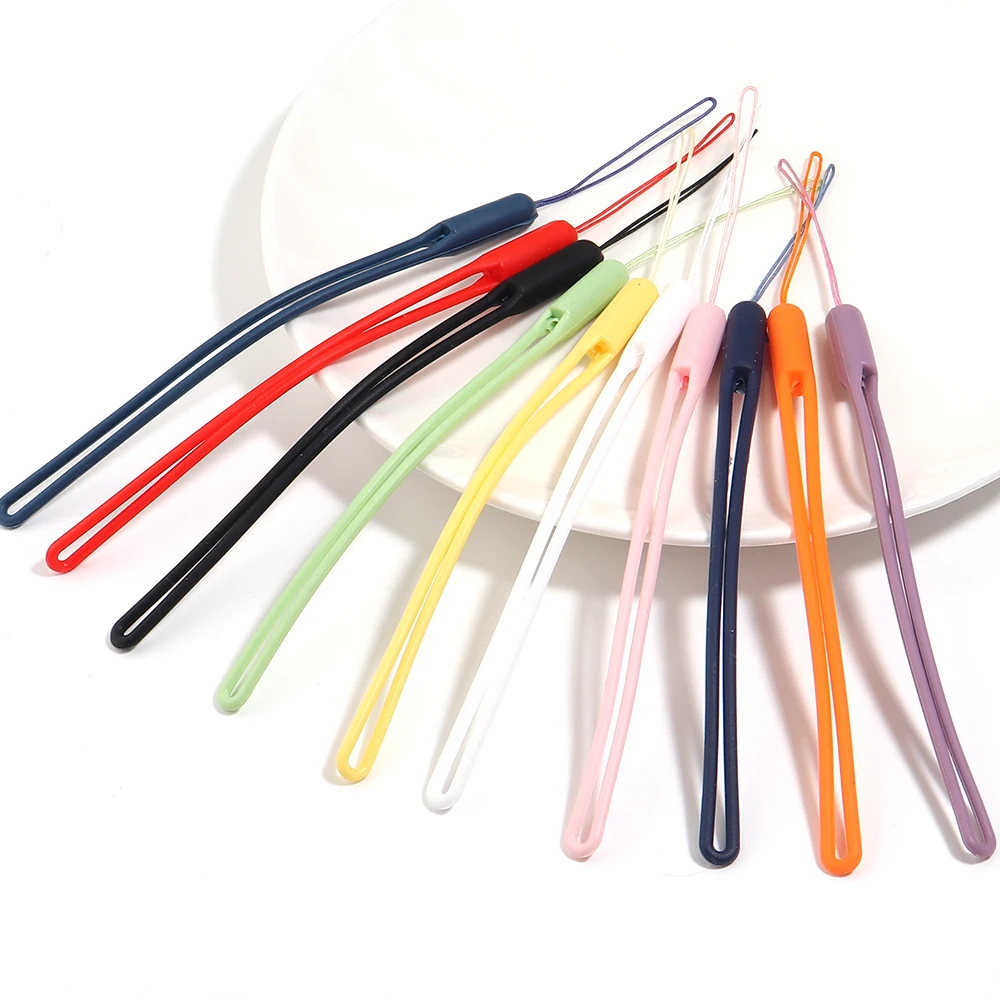 10 Stück Silikon-Handgelenkschlaufen, bunte Schlüsselbänder für Handys, Kameras, Schlüssel, Schlüsselanhänger, Hängeseile – Detail 5