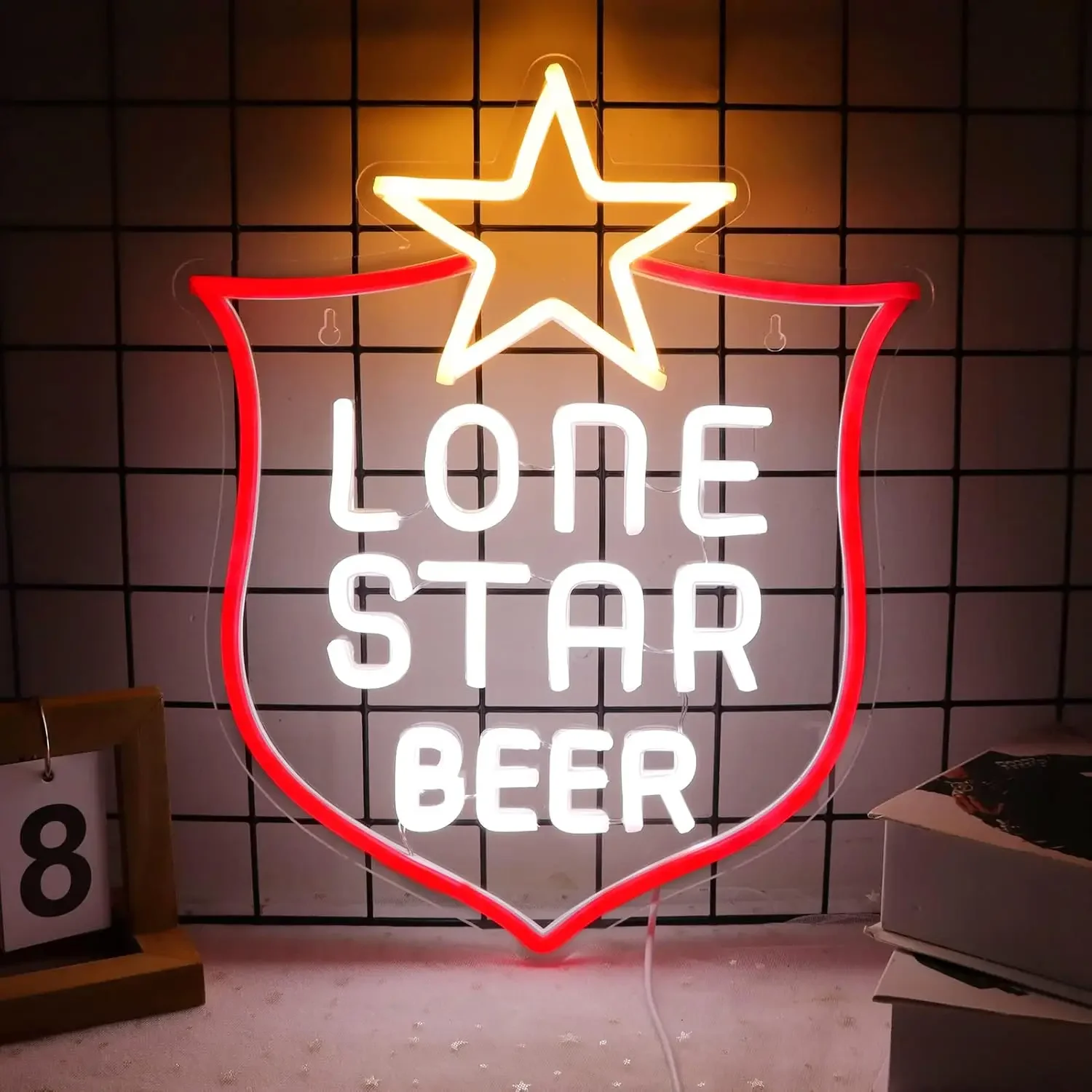 

Lone Star Neon Sign USB Dimmable LED Neon Light for Bedroom Man Cave Bar Pub Restaurant Bistro Club Party Wall Art Decor Gift