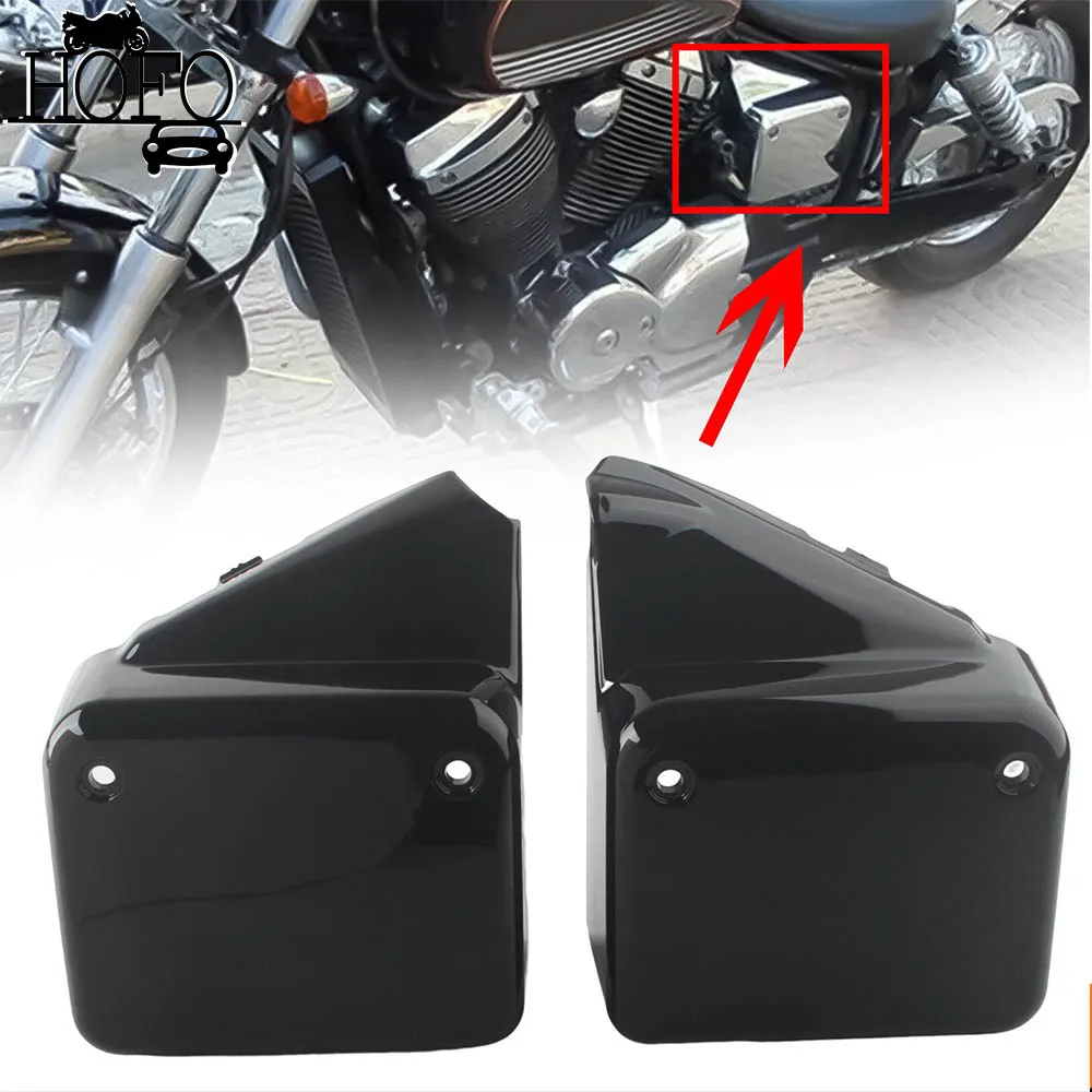 

1 Pair Motorcycle Battery Left Right Side Fairing Covers For Honda Shadow Spirit VT750 DC 2000-2009 / Black Widow 2000-2007