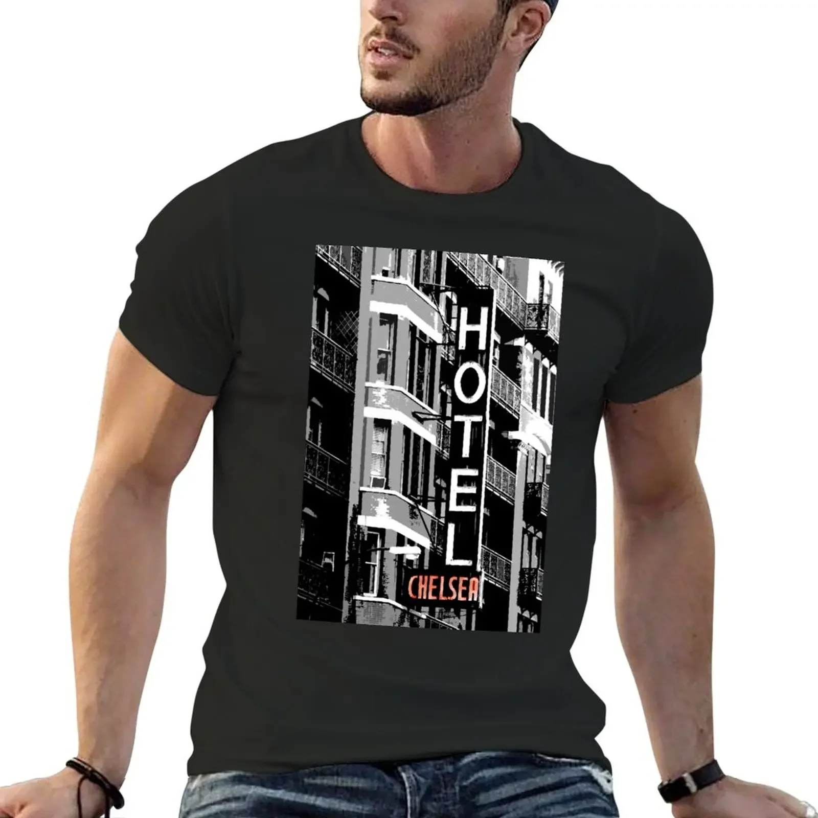 

Hotel Chelsea T-Shirt basketball graphic tees vintage mens clothes
