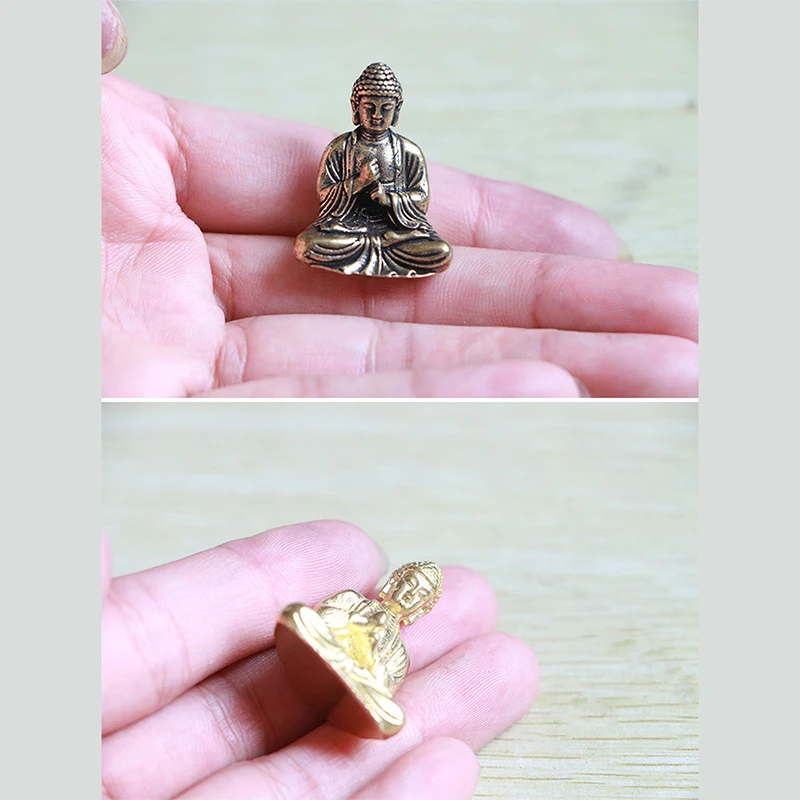 Pure brass miniature shakyamuni Buddha decoration home decor miniature figurine