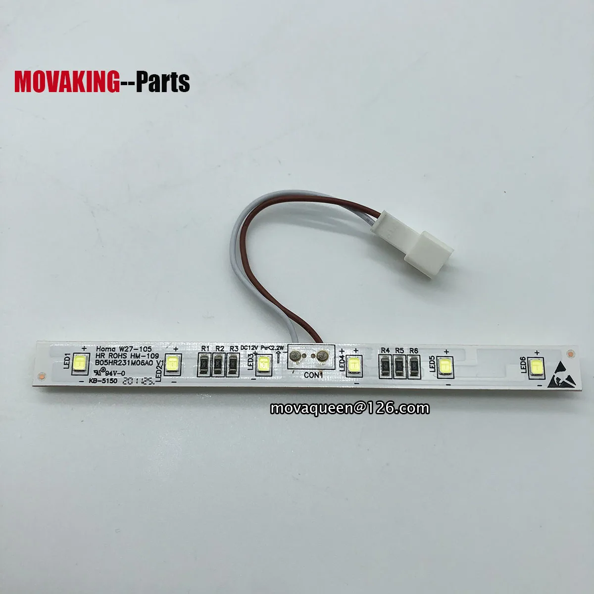 เครื่องกวนไฟ LED สำหรับทำความเย็น W27-105สำหรับเปลี่ยน Homa ตู้เย็น