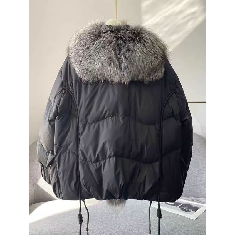 Winter Coat Female 90 Goose Down Parka Coats Hair Collar Detachable Outerwears Warm Fashion Elegant New in Coats