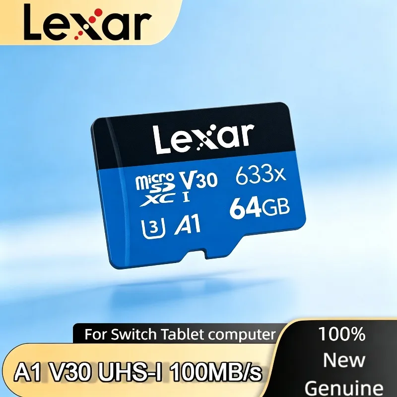 lexar-633x-マイクロメモリーカード-sdフラッシュ-マイクロsd-オリジナル-100-クラス10-a1-256gb-128gb-64gb-sdxc-v30-u3-32gb-sdhc-v10-u1-lexar