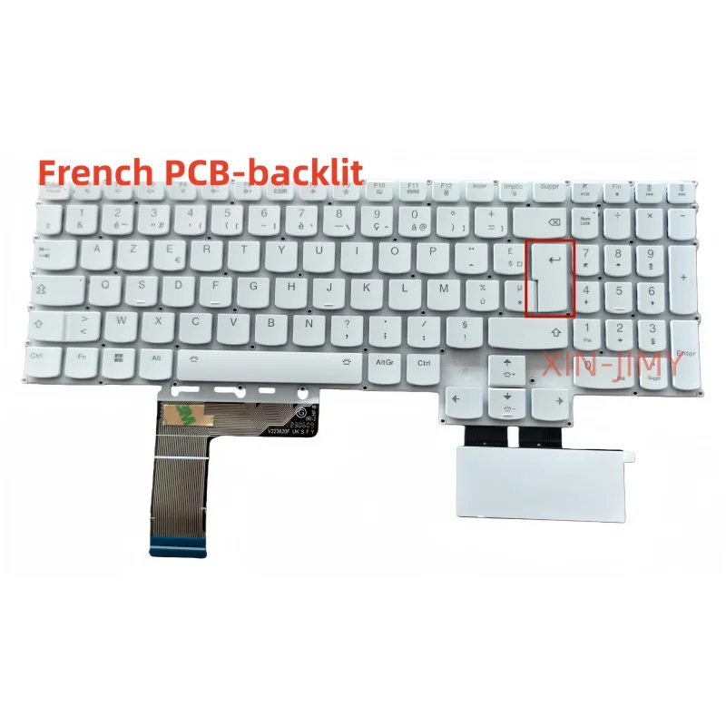 

Французская клавиатура с подсветкой PCB для Lenovo Legion Slim 5-16IRH8 5-16APH8 LOQ 15ARP9 15AHP9 15IAX9 15IAX9 15IRX9 15IAX9I G5000