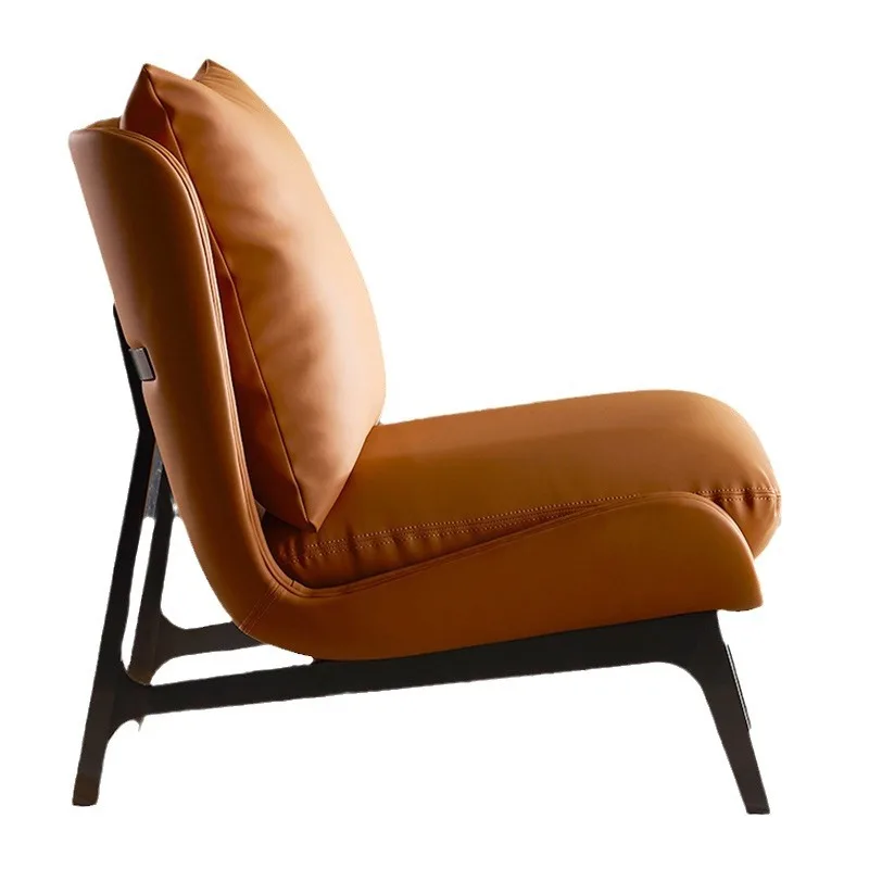 อิตาเลียน, มินิมอล, หนัง, เก้าอี้โซฟาเดี่ยว, ห้องนั่งเล่น, ลำลอง