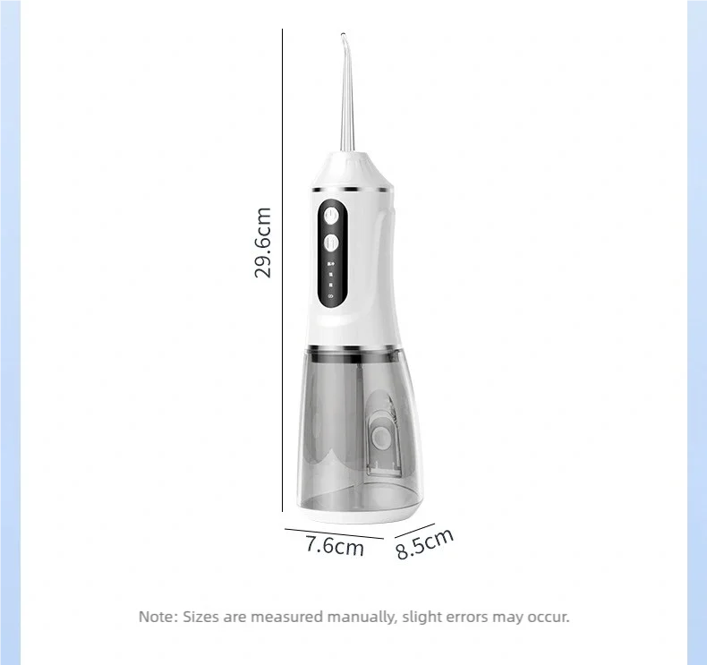 TINSOL Elektrischer Wasserflosser für Zähne, Drei Reinigungsmodi, Typ-C-Ladung, IP7 Wasserdicht, Wasserflosser für Zahnpflege – Detail 20
