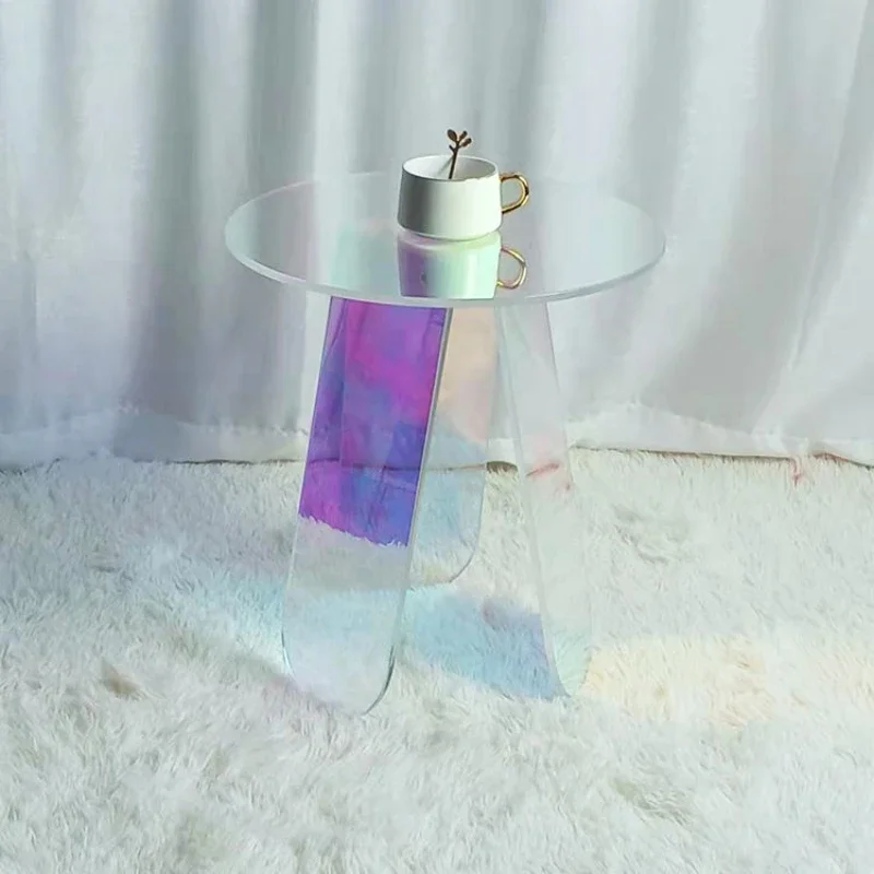 Nordic Style Small Coffee Table Transparent Acrylic Creative Colorful Side Table for Living Room Simple And Beautiful Design