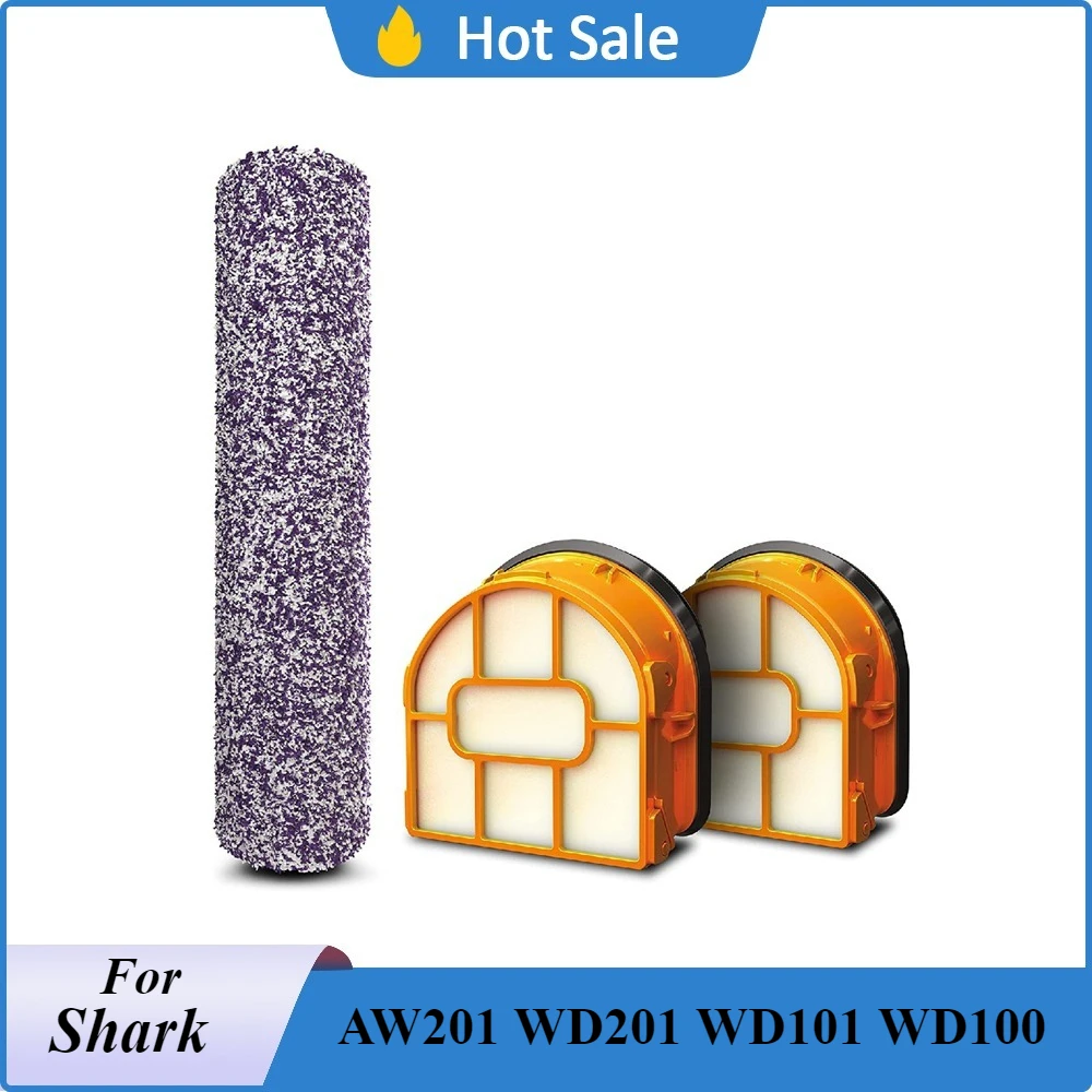 

Shark AW201 WD201 WD101 WD100 Replacement Roller Brush,Filter Kit – Compatible with Steam Mop,Hard Floor Cleaner Accessories