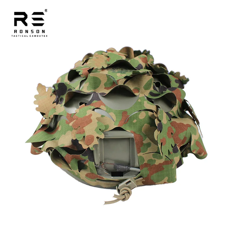 

JSDF Japan Self-defence Ground Camouflage 3D Laser Cut Tactical FAST Helmet Scrim Cover Airsoft Paintball Personal Defense Scrim