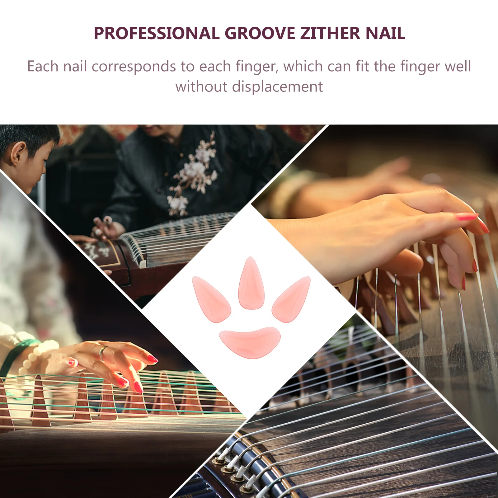 

Musical Instrument Crystal Nails Child Tools Nylon Exquisite Guzheng Playing Finger Picks
