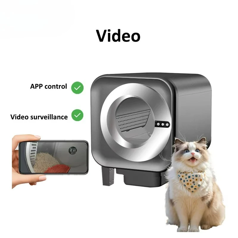 

Automatic Smart Cat Litter Box Easy Clean Odor Control One-Click Replacement Activated Carbon Filter for Pet Stores Wholesale