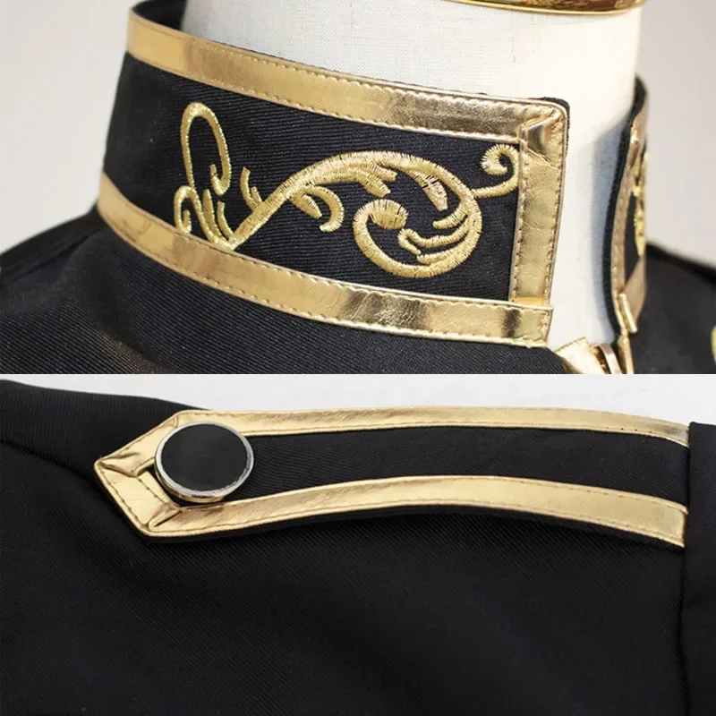 Vintage Men\'s Medieval Jacket Coat Embroidery Zip Up Stand Collar Prince King Cosplay Costume Victorian Golden Jacket Top