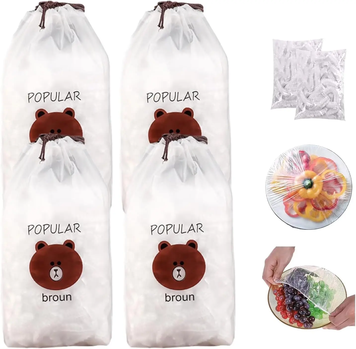 

Chop Plastic Covers, Stretchable Plastic Food Covers, Plastic Food Covers with Elastic, Fresh Keeping Bags Food Covers, Fresh Ke
