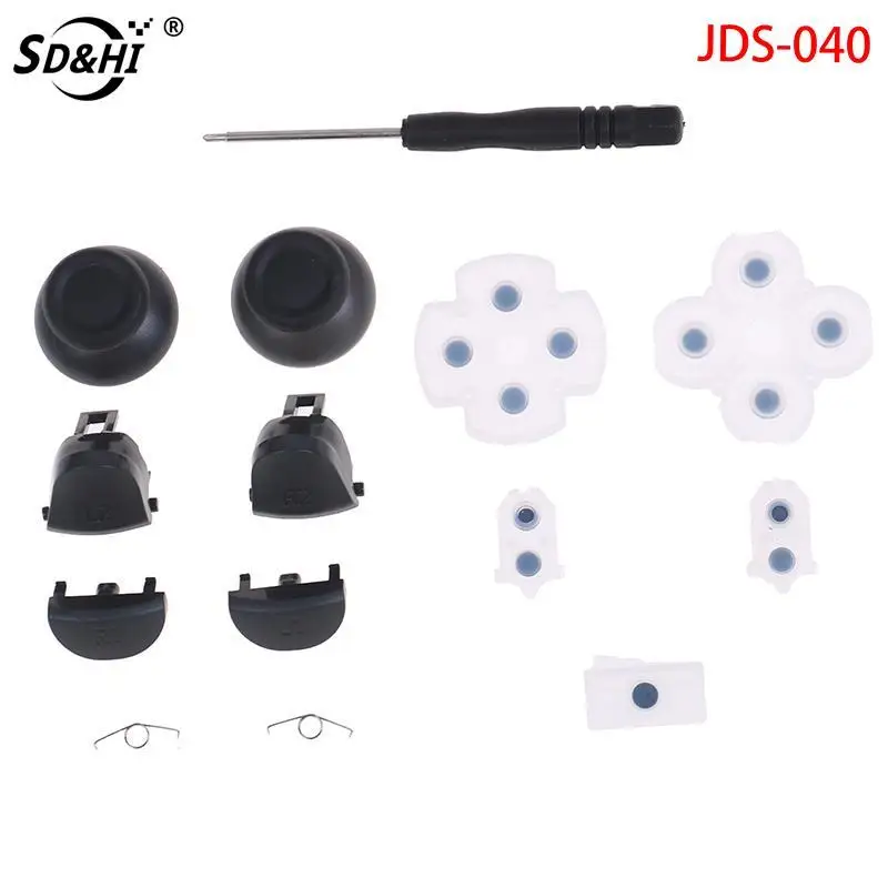 1 Satz Gummi knopf l1 r1 l2 r2 Trigger tasten Analog Stick leitfähige Gummi knopf Ersatzteile für ps4 Slim Controller