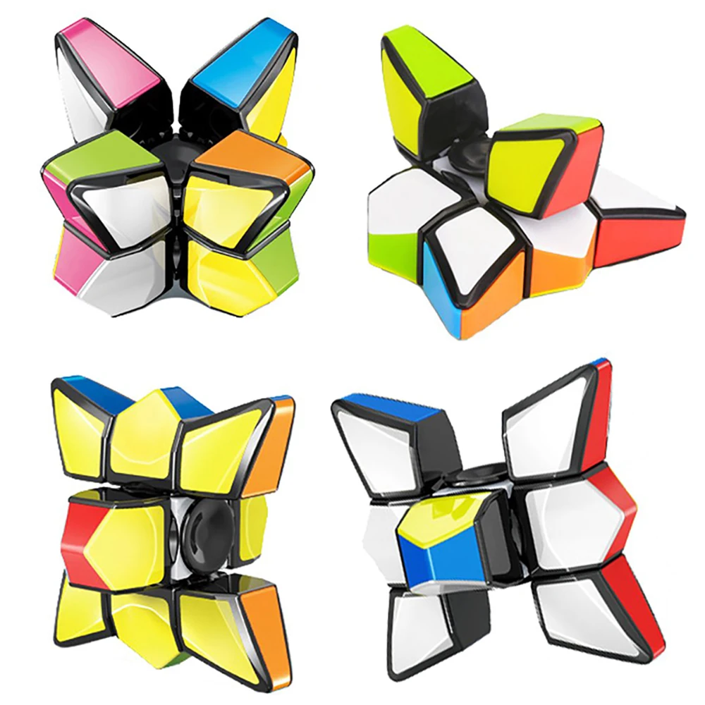 Magic Cube 3D Puzzle Spinner 1X3X3 Speed Gyro Fingertips Fidget Toy Anti Stress Sensory ADHD Educational Games for Kids Adults