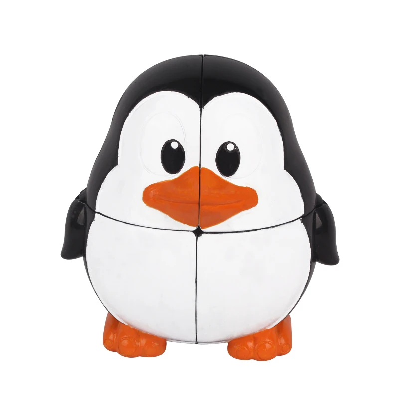 

New Children Puzzle Toys 2x2x2 Cartoon Cute Little Penguin Magic Cube Toy Novelty Stress Relief Toys Two-order Penguin Cube Toys