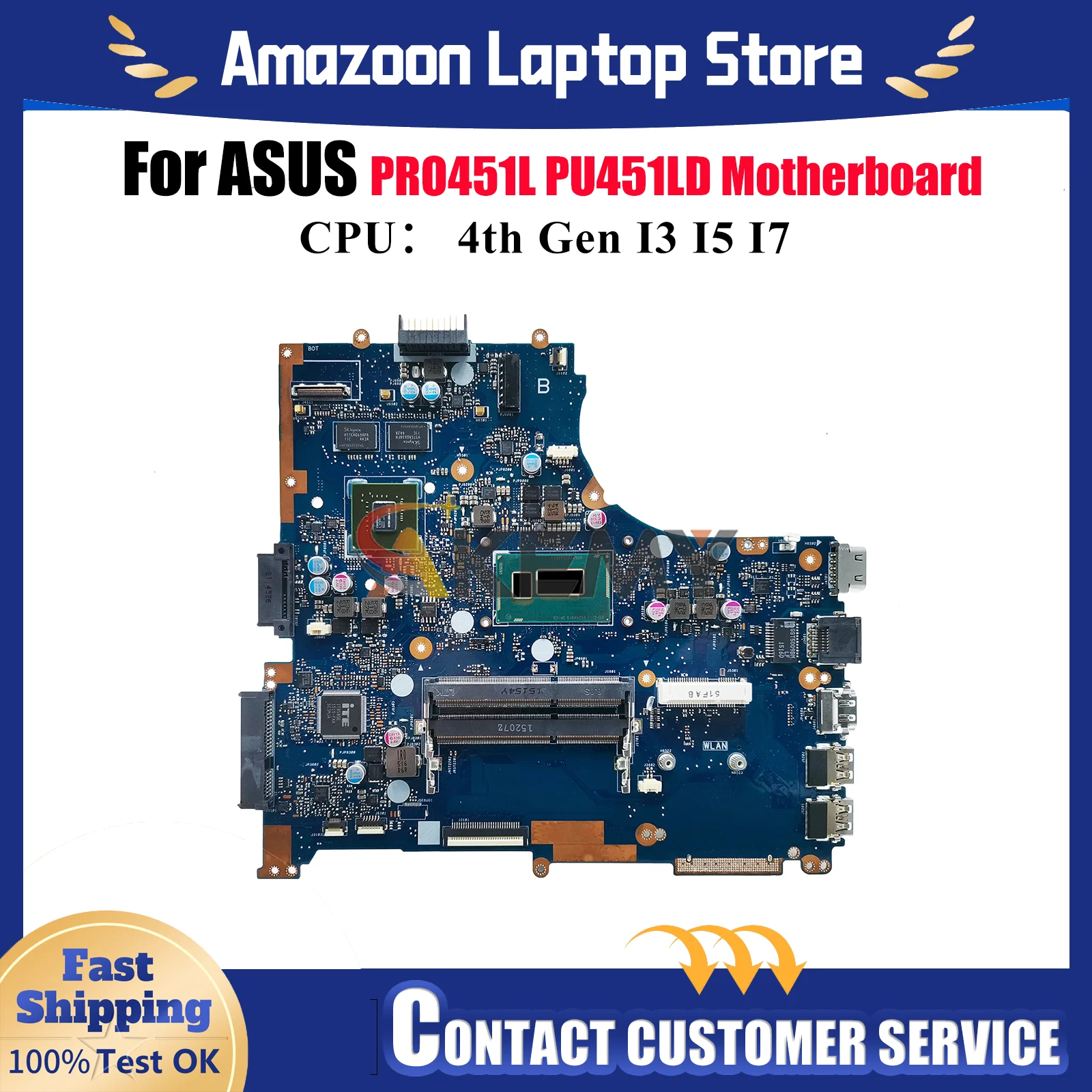 

Материнская плата для ноутбука PU451LD для ASUS VivoBook PRO451L PU451LD PU451L, материнская плата для ноутбука с процессором I3 I5 I7, 100% тестирование, ОК, быстрая доставка