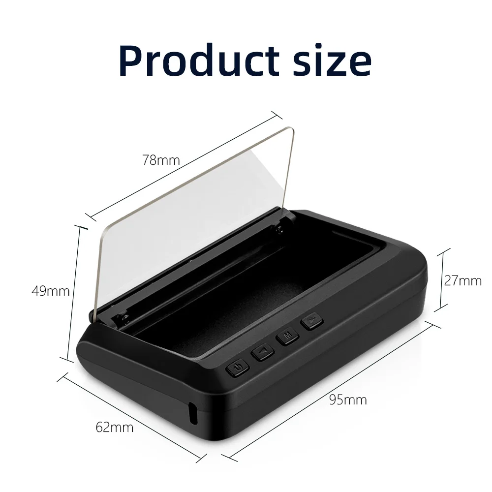 Car HUD C100-HUD OBD2 II EUOBD Overspeed Warning System Head up Display Projector Windshield Auto Electronic Voltage Alarm