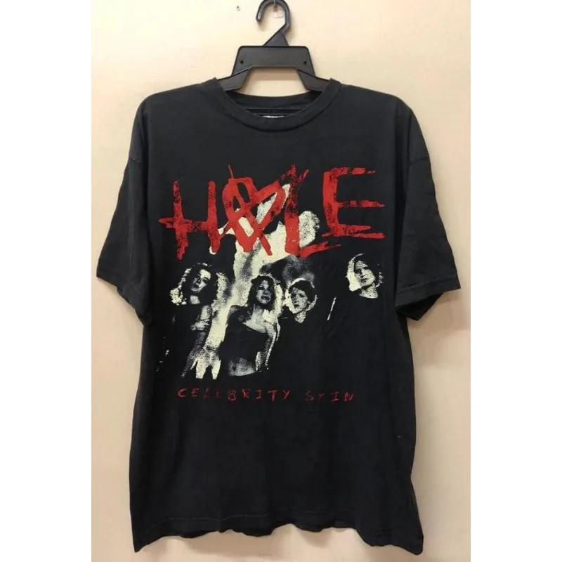 Hole Band T-shirt, Unisex Pure Cotton T-shirt, 90s Band T-shirt Men's T-shirt Summer New Casual Suitable for Both Men and Women