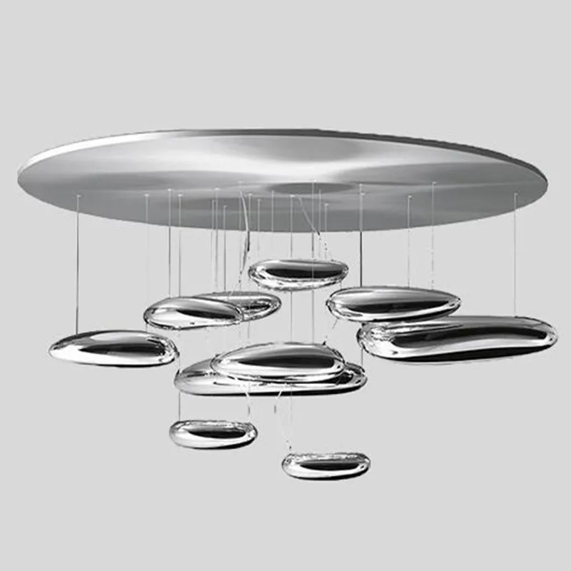 

New Italian Design Pendant Lamp Floating Water Drop Restaurant Lighting Fixture Designer Villa Showroom Light Luxury Chandelier