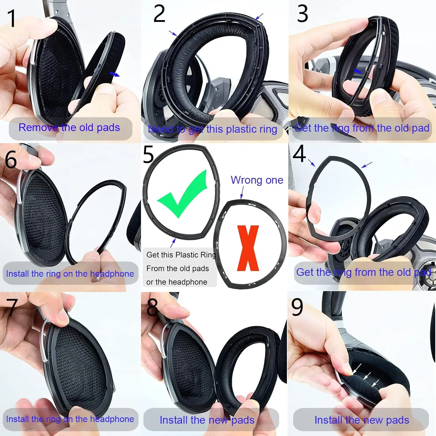 Hd700 almofadas de ouvido substituição earpad copo espuma almofada aros compatíveis com sennheiser hd700 hd 700 fones ouvido