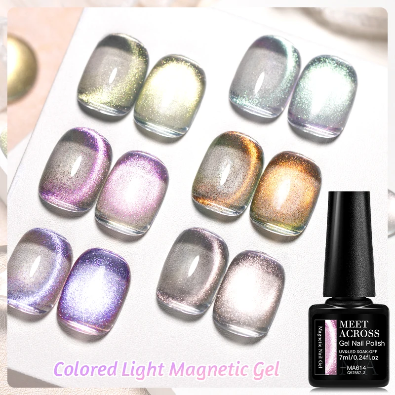 12 stücke Farbige Licht Katze Magnetische Gel Nagellack Set Gelee Glitter Semi Permanent Soak Off UV Gel Lack Basis top Mantel Set DIY