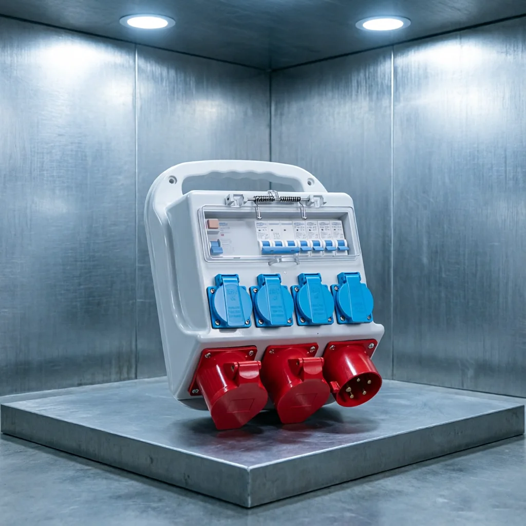 TOMZN AC400V 32A Industriële waterdichte stopcontactdoos Buiten draagbare tijdelijke bouwonderhoudsschakelaar