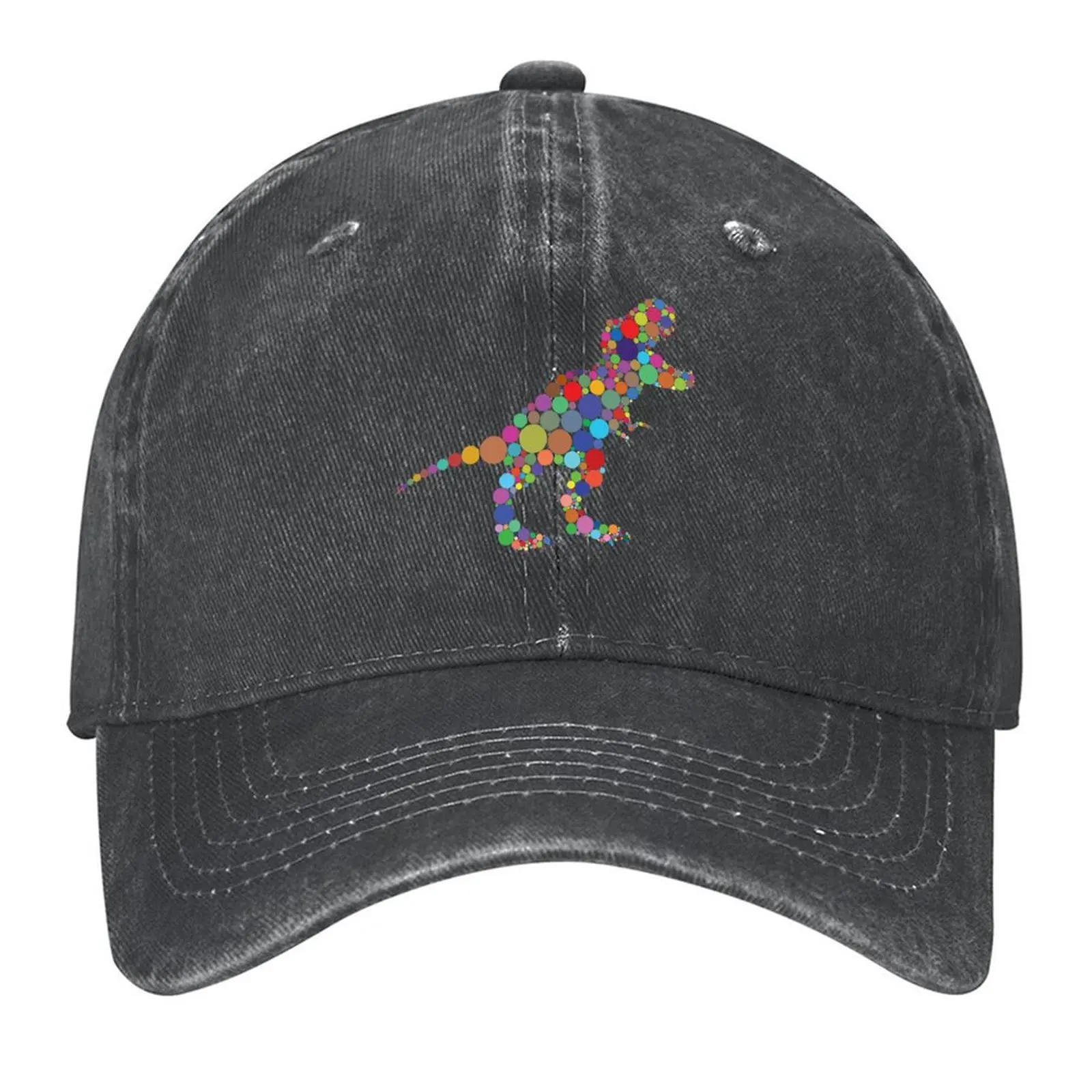 

T-Rex dinosaur made of colour dots Baseball Cap fun hats Fishing cap Designer Hat Beach Outing Women's Beach Outlet 2025 Men's