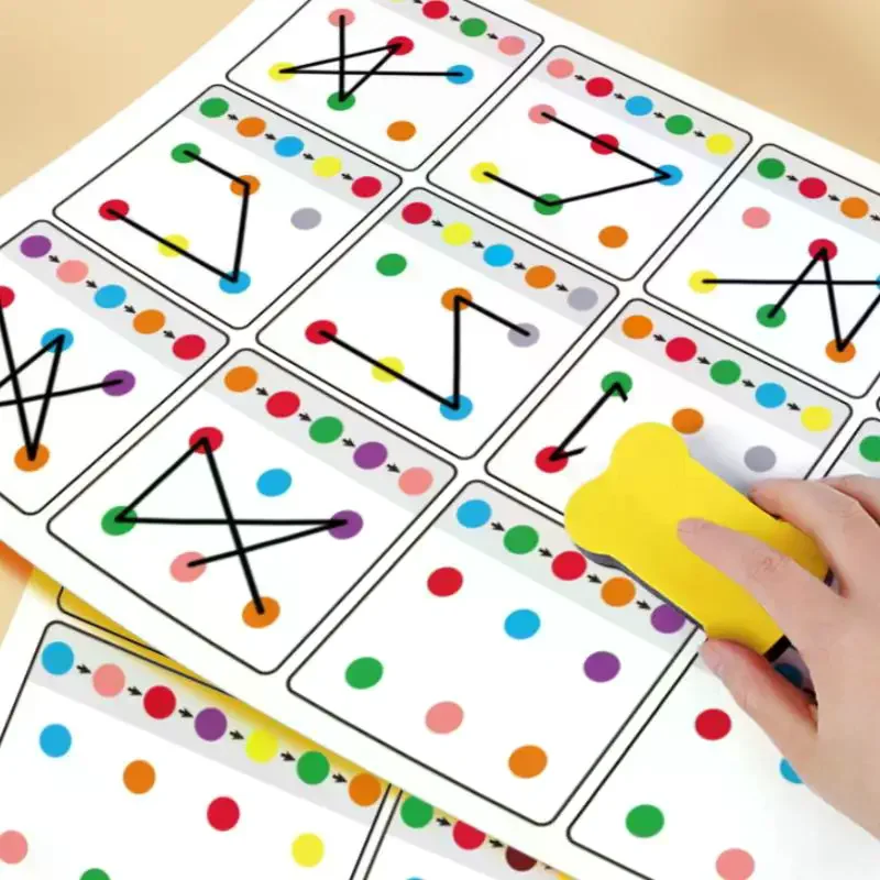 1 Set Children's Gift Visual Tracking Focus And Attention Training Card Color And Number Recognition Ideal Memory Improvement
