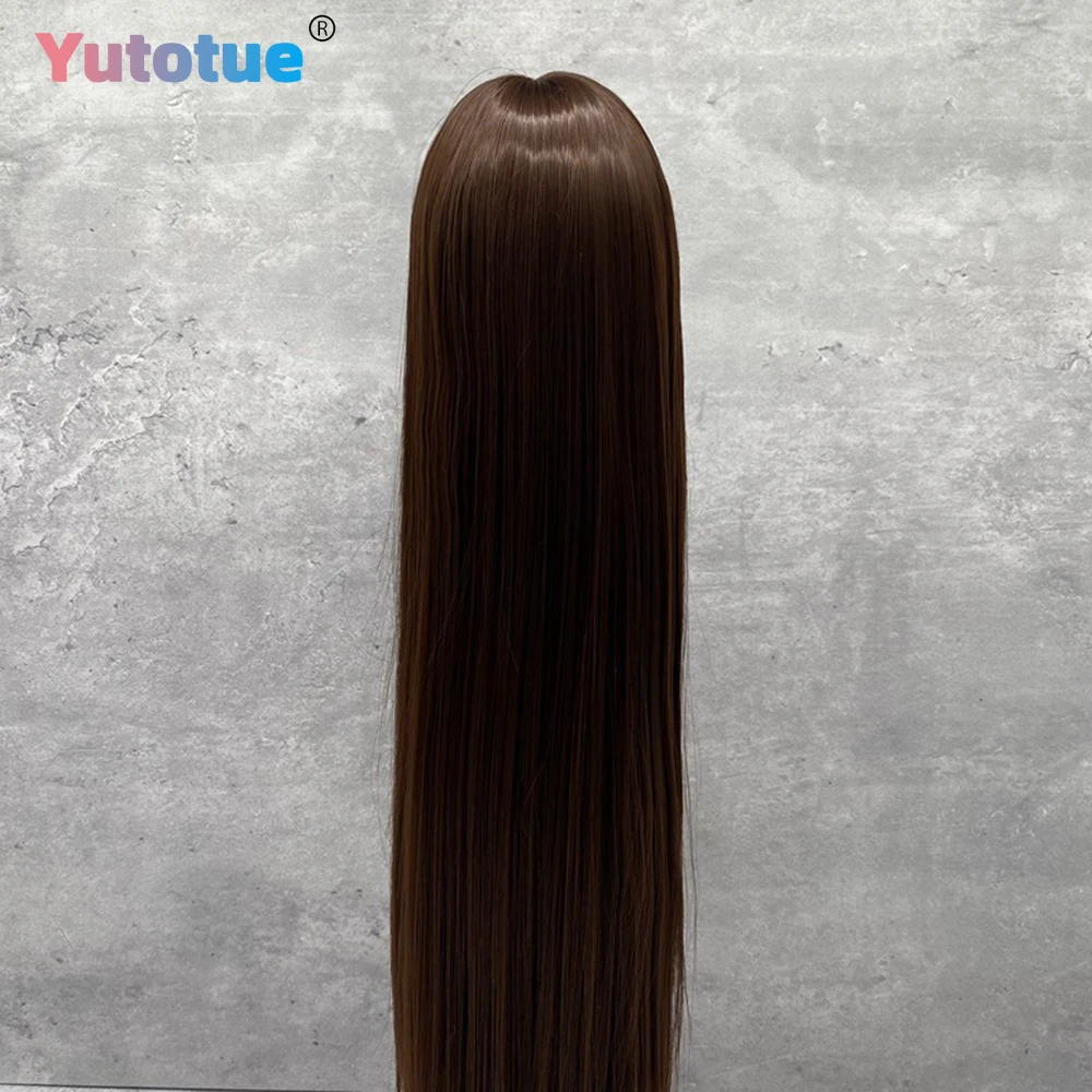 

Куклы Yutotue, длинные прямые волосы, парики коричневого цвета для 1/3 1/4 1/6, шарнирная кукла BJD, модная кукла, замена своими руками