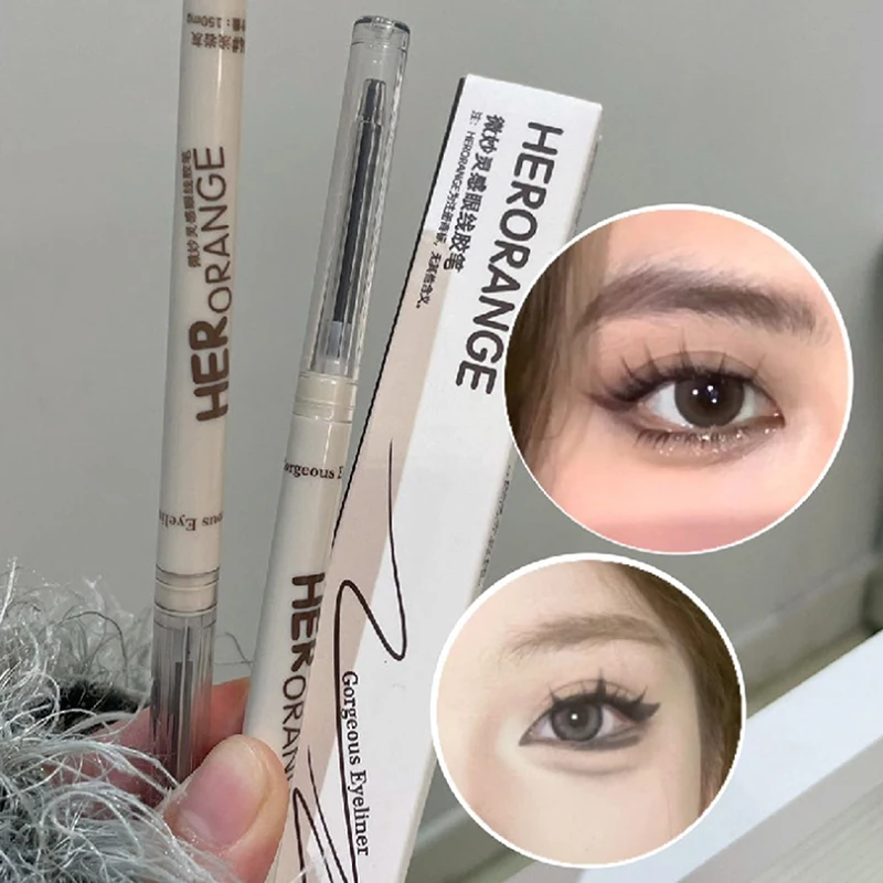 HERORANGE Eyeliner Gel Stift 5 Farben Langanhaltender Wasserfester Gel-Eyeliner Latte Coffee Mate Seidenraupen-Eyeliner Stift Make-up