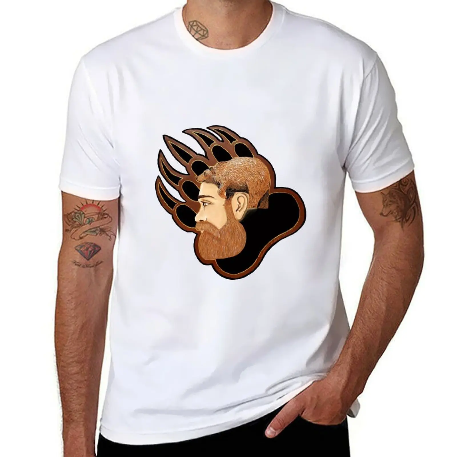 

Brown Bair Bear T-Shirt cotton t shirt man man t shirts high quality luxury brand T-Shirt