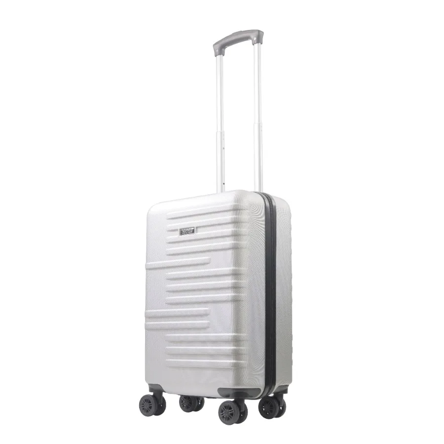 

22.5 Inch Carry On Luggage Hardshell Rolling Suitcase with Spinner Wheels Silver Grey