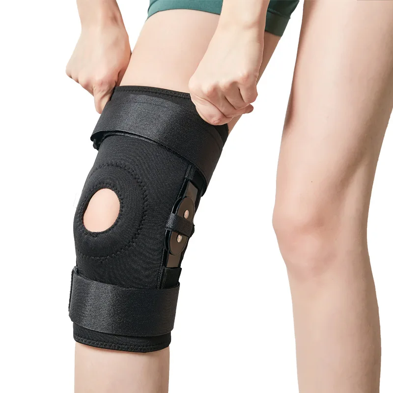 Hinged Knee Brace Aluminum Leg Support Knee Protector Adjustable Patella Stabilizer for Ligament Arthritis Osteoarthritis Pain