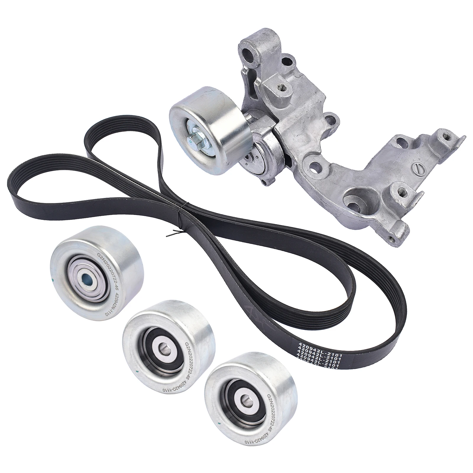 AP01 Drive Belt Tensioner Idler Pulley Kit for Toyota Tacoma Tundra FJ Cruiser 07-09 1662031012 1662031013 1660331040 166030P030 view 2
