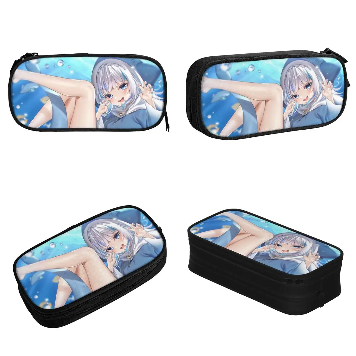 Hololive Gawr Gura-Étuis à crayons King Of Sea, requin Anime, porte-stylo pour filles, sacs pour étudiants, grand cadeau scolaire pour étudiants, boîte à crayons