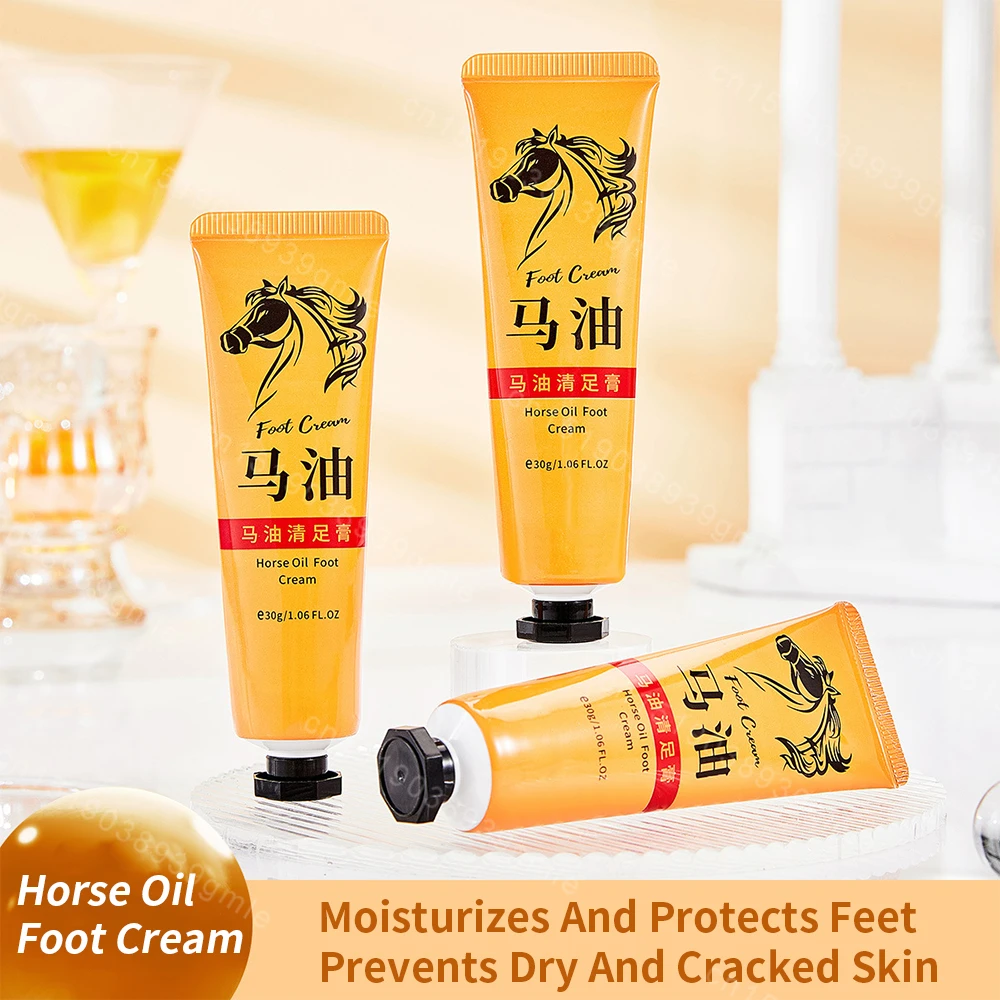 Horse Oil Foot Cream Removal Dead Skin Foot Care Moisturizing Cream Repair Horse Oil Anti-Drying Callus Easy To Carry for Travel