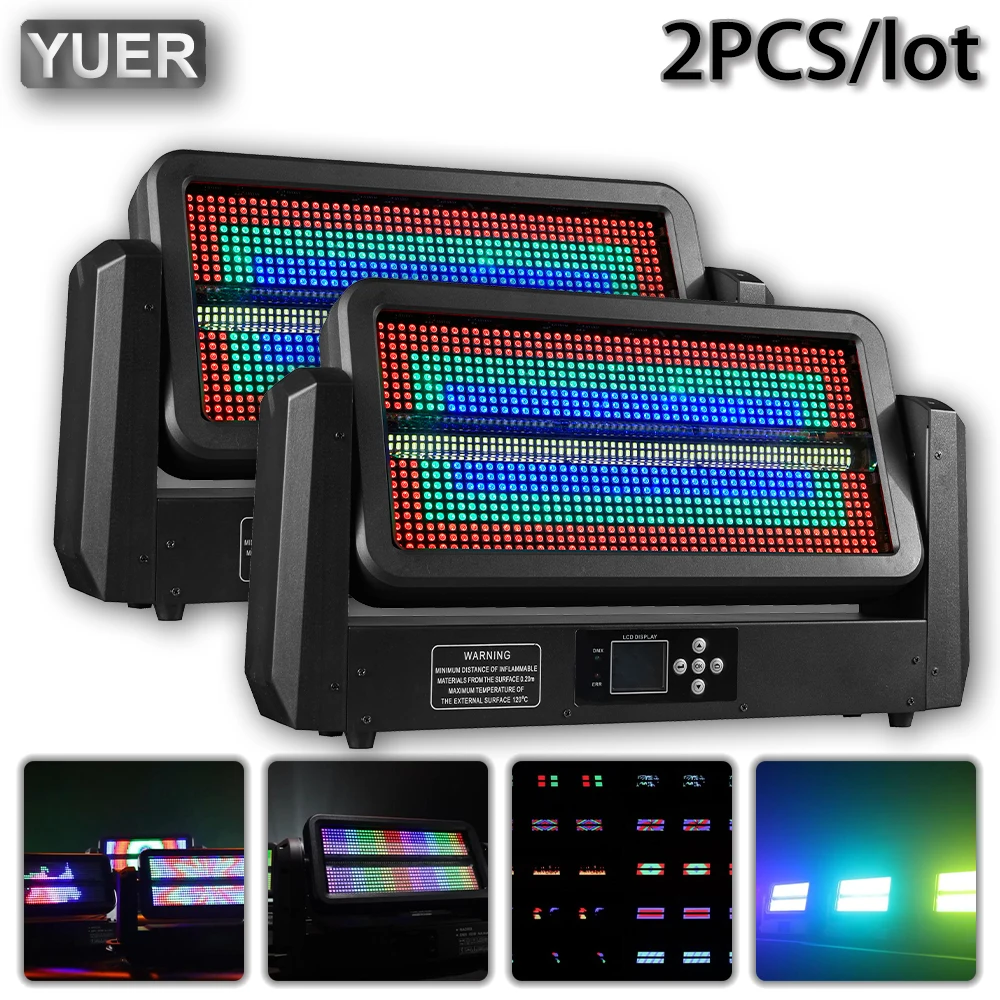 2Pcs/lot LED Moving Head Light 300W Strobe Light Flash Wall Wash Horse Racing Dj Dmx Lamp For Wedding Club Bar Stage Effects