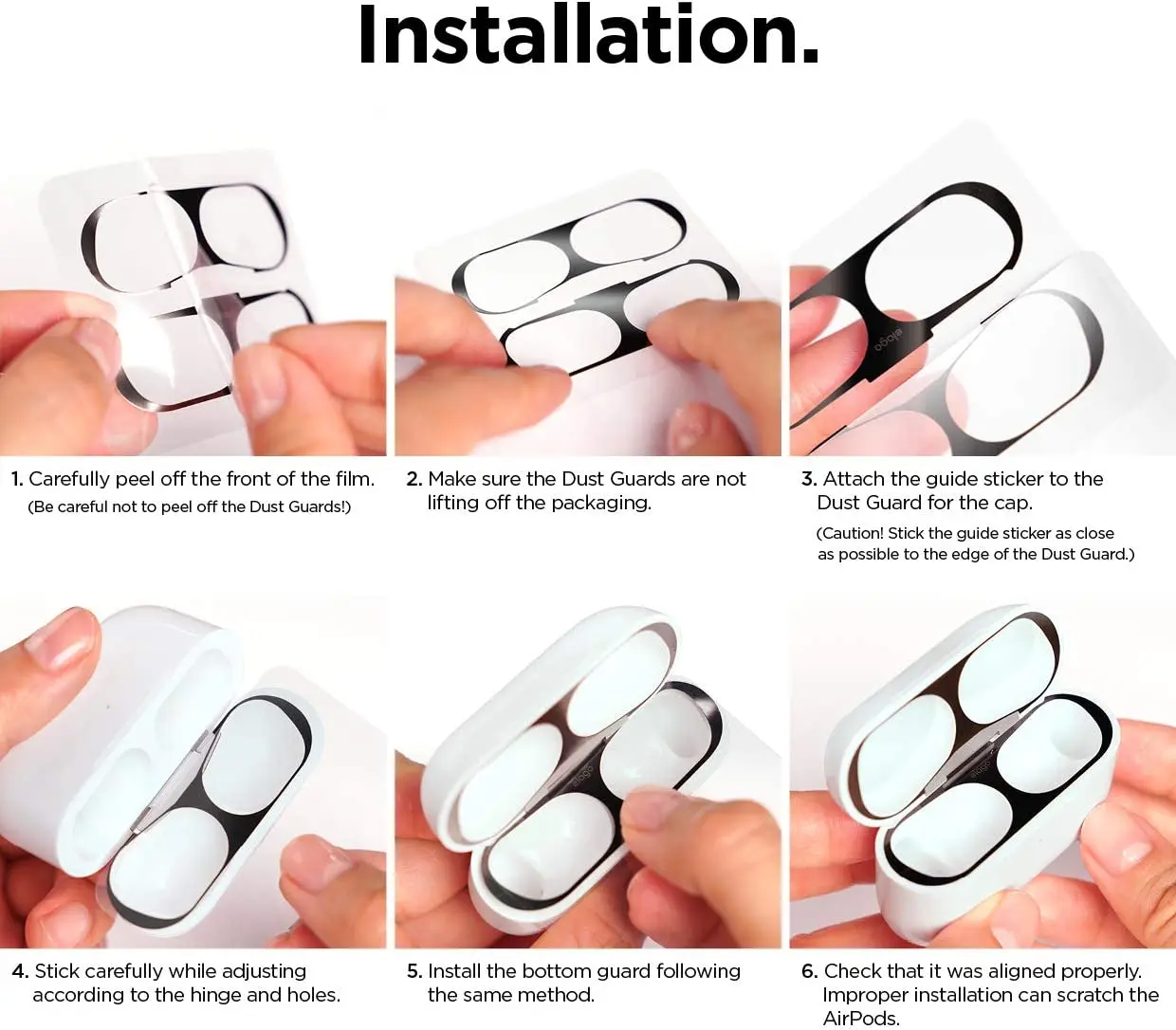 Apple Air pods 3用保護ステッカー,電話充電ボックス,メタル防塵,Pro 2023, 2, 3