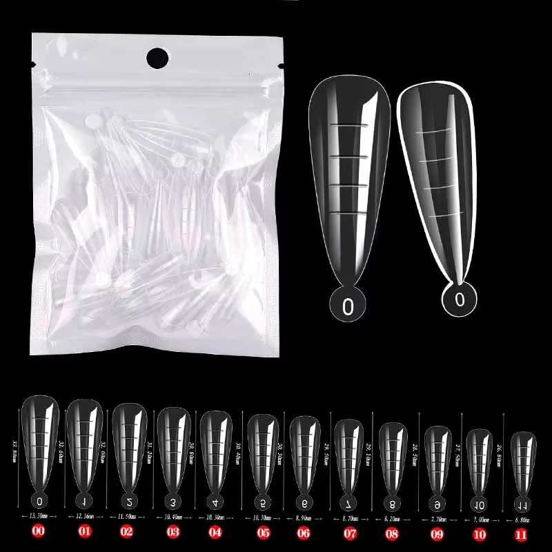 60 قطعة/الحقيبة تمديد أشكال الأظافر ل UV هلام البولندية بناء سريع قالب الاكريليك أظافر صناعية الفن نصائح نظام مزدوج مانيكير الإكسسوارات