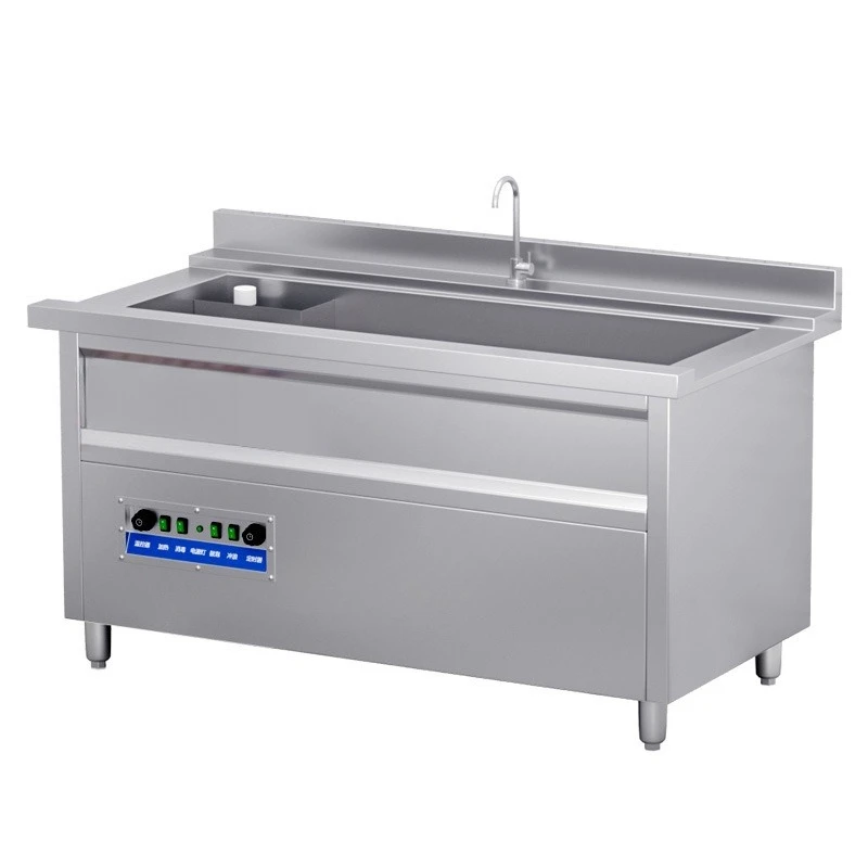 

Ultrasonic vegetable washing machine Automatic bubble cleaning machine for commercial restaurant canteens