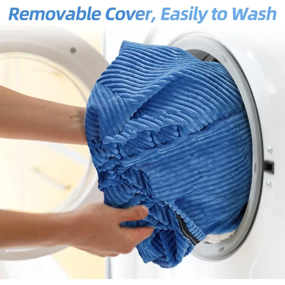 Sitzsack, blauer Tropfenform-Memory-Schaum-Sitzsack, kompakt, mit Cord bezug, Sitzsack.