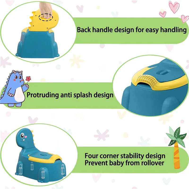 Baby Potty Seat With Non-Slip Rubber Mat Cartoon Potty Training Chair For Boy Girls Splash Proof Children Urinal Toilet Supplies