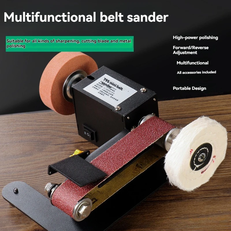 Mini Desktop Electric Sanding Polishing Machine, Small Household DIY Sharpening & Surface Grinding Tool