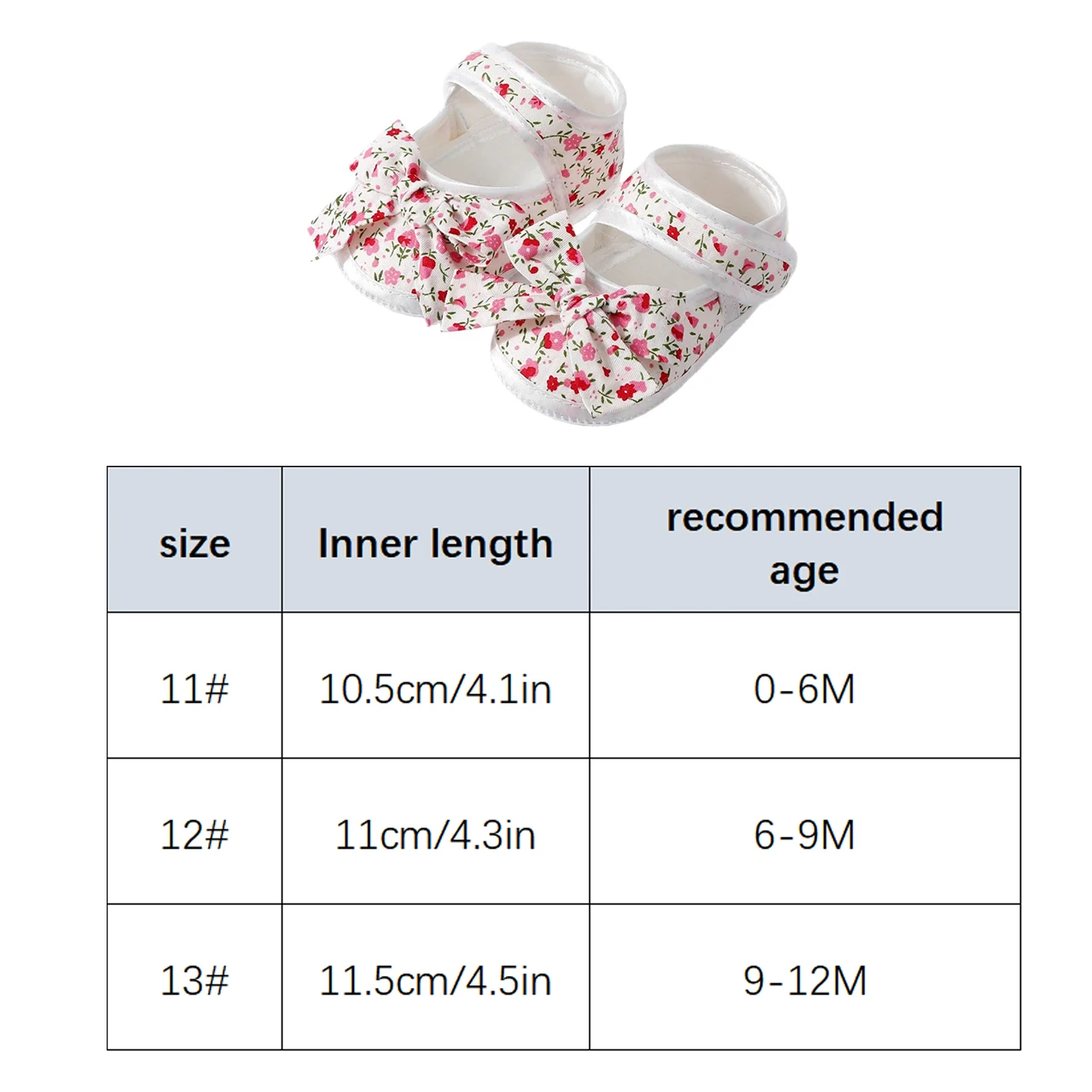 Cotton Fabric Baby Shoes Non-Slip Soft-Soled Walking Shoe Flower-print Bow Newborn Sandals Summer Kids Girl Footwear 0-1Year