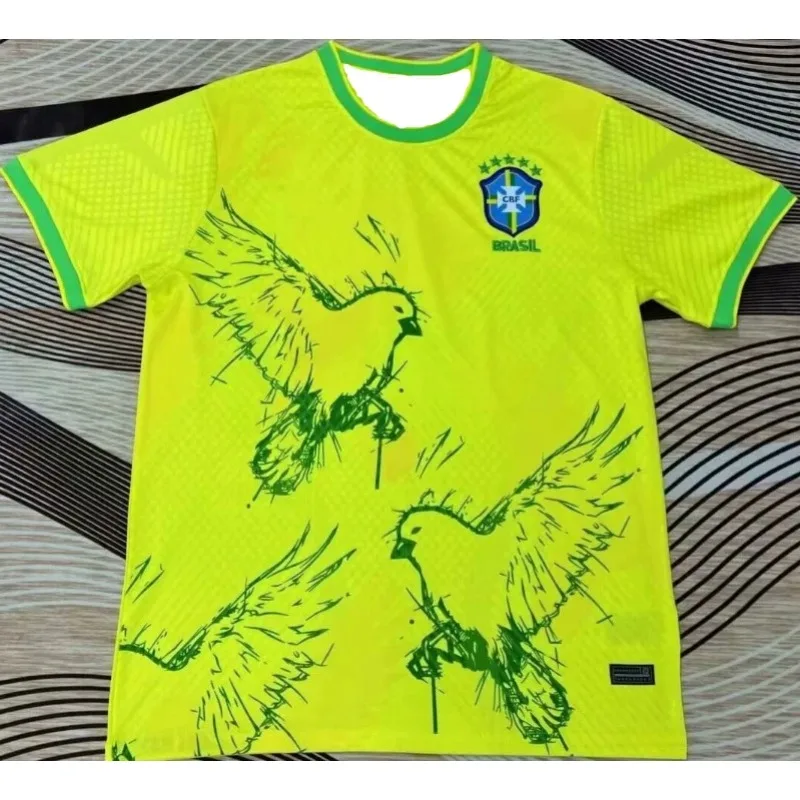 2025 Brasilien Special Edition Jesus-Fußballtrikot für Herren, schnell trocknend, Unisex, Sport-Top